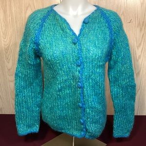 Hand Knit Ombré Cardigan made in Italy womens size small